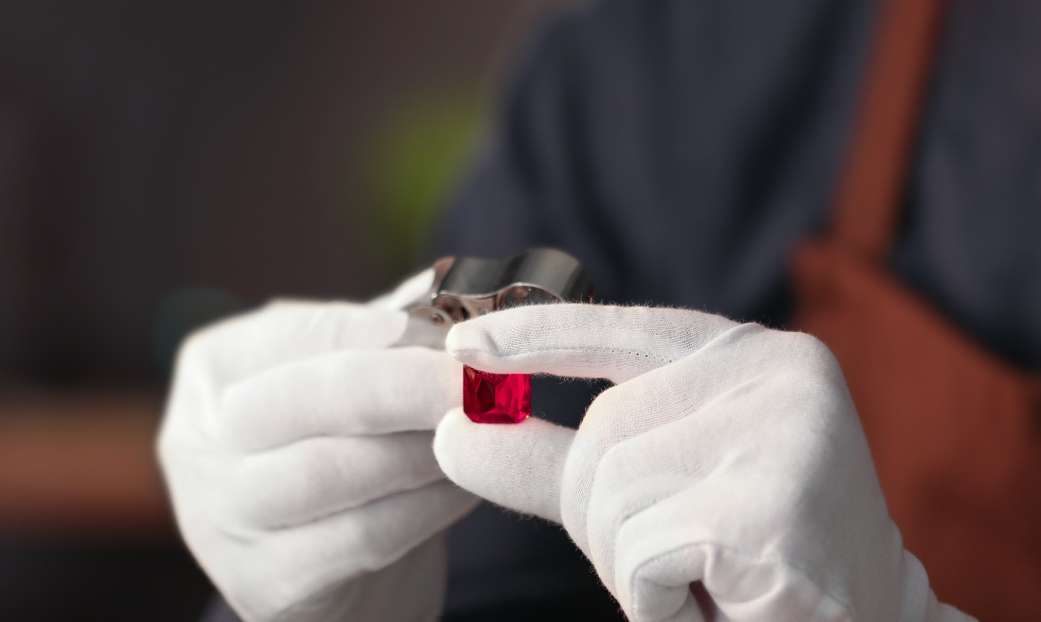 Jeweler Working on a Gem